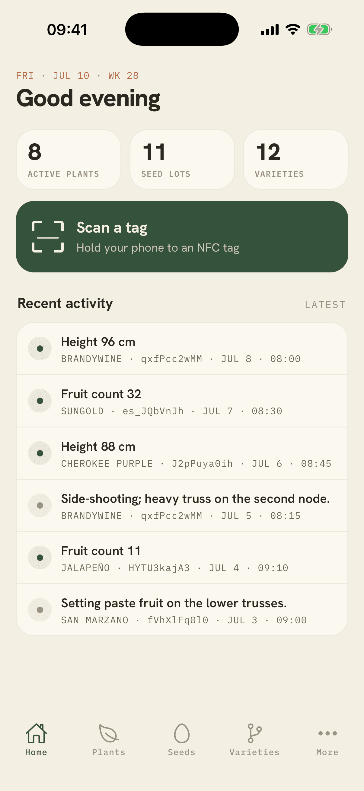 Rootstock home screen
